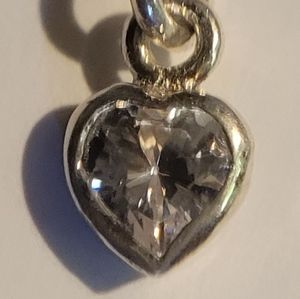 Beautiful .925 stamped crystal heart necklace